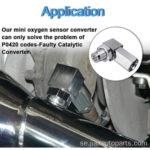 90 graders mini katalysator M18*1,5 O2 sensor distans